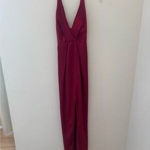 ASOS Backless Burgundy Dress